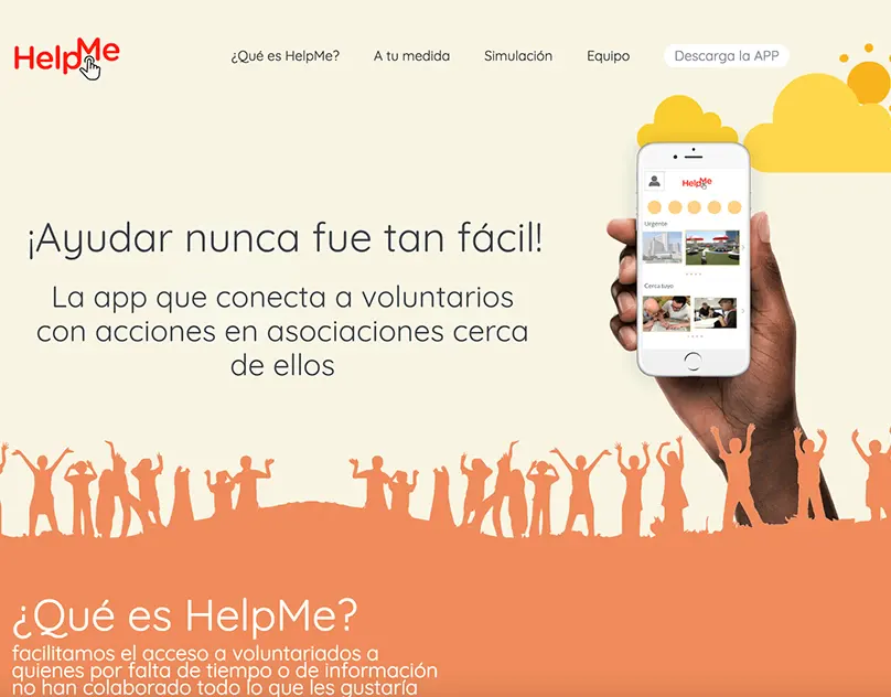 Proyecto HelpMe en Behance